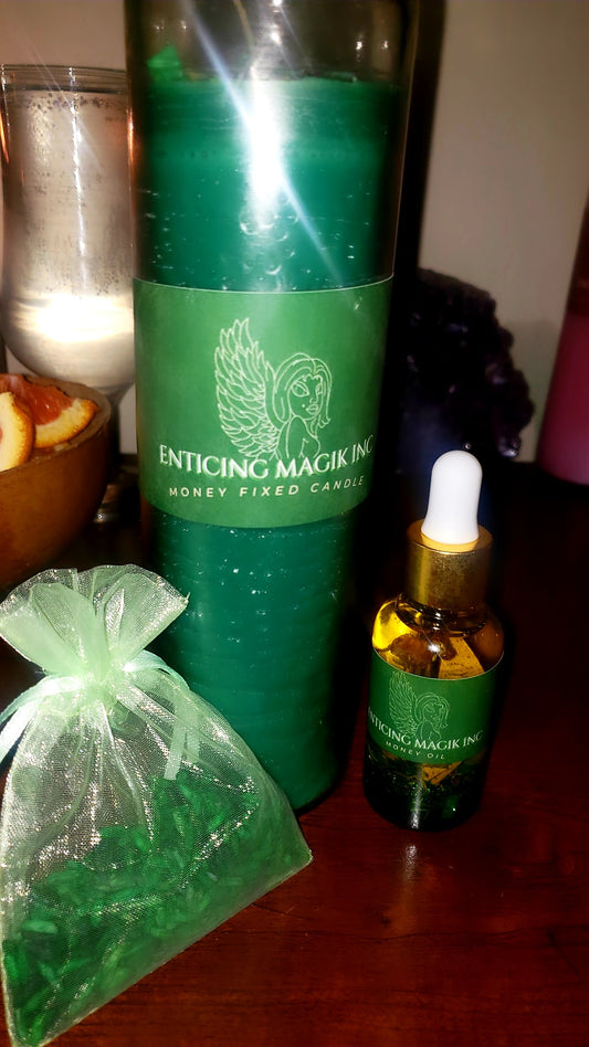 Fixed 7 Day Money Drawing Candle Set