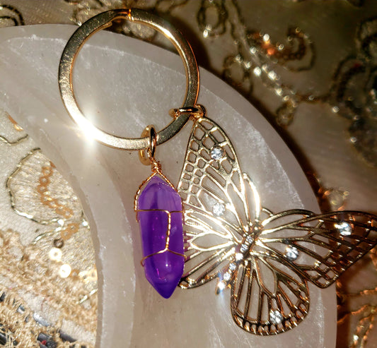 Butterfly Crystal Keychain